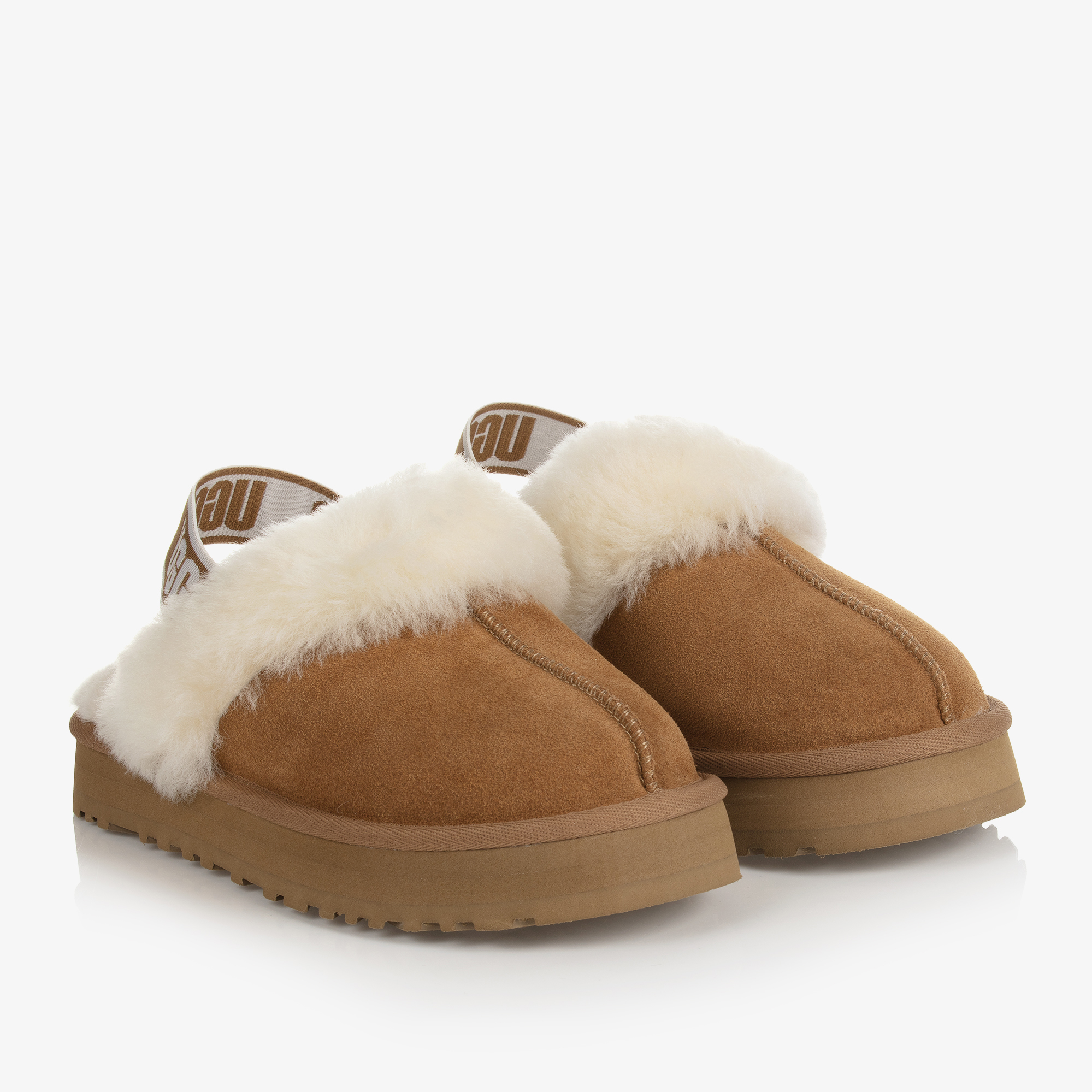 UGG Teen Girls Brown Suede Slider Slippers Childrensalon