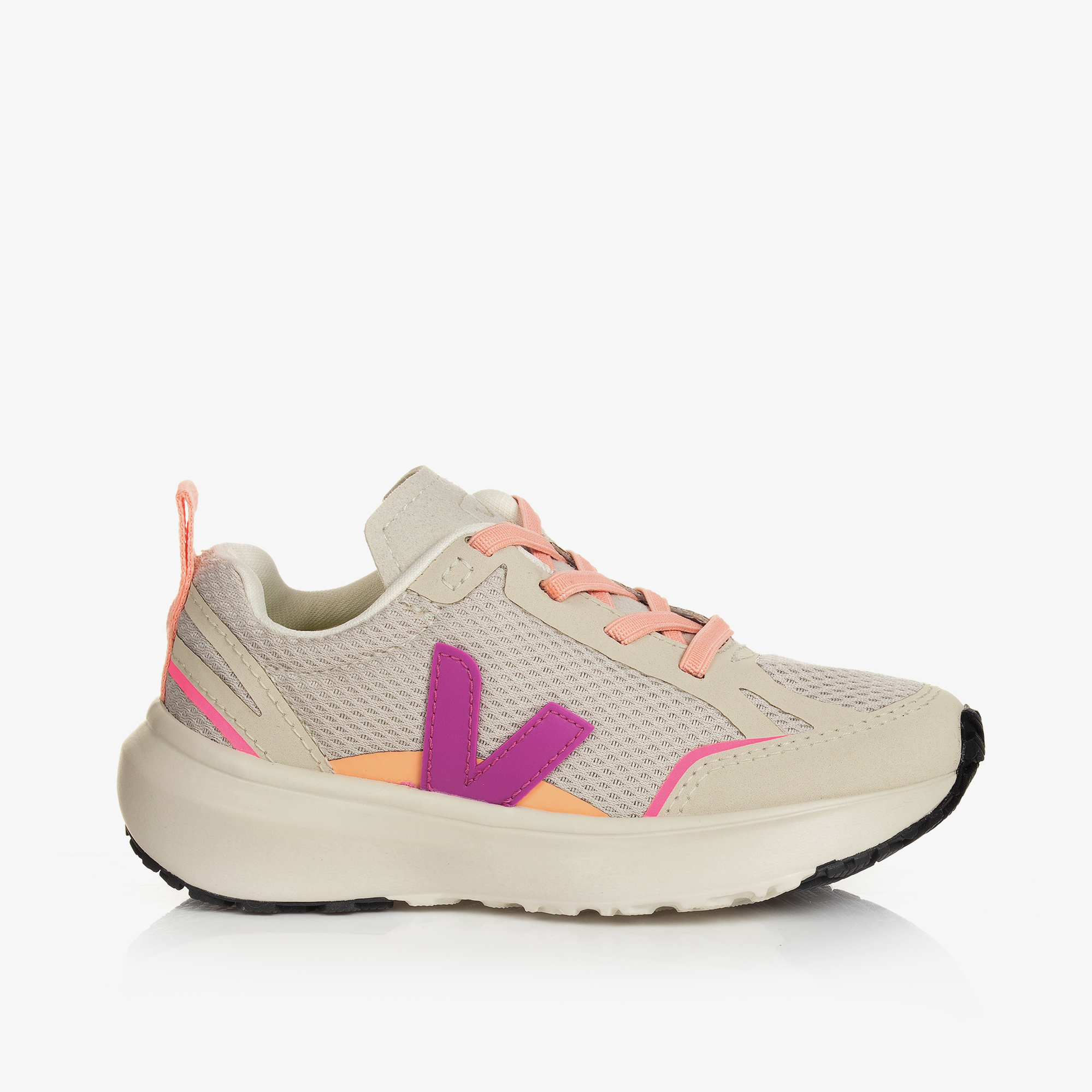 VEJA - White & Beige V-10 Trainers | Childrensalon