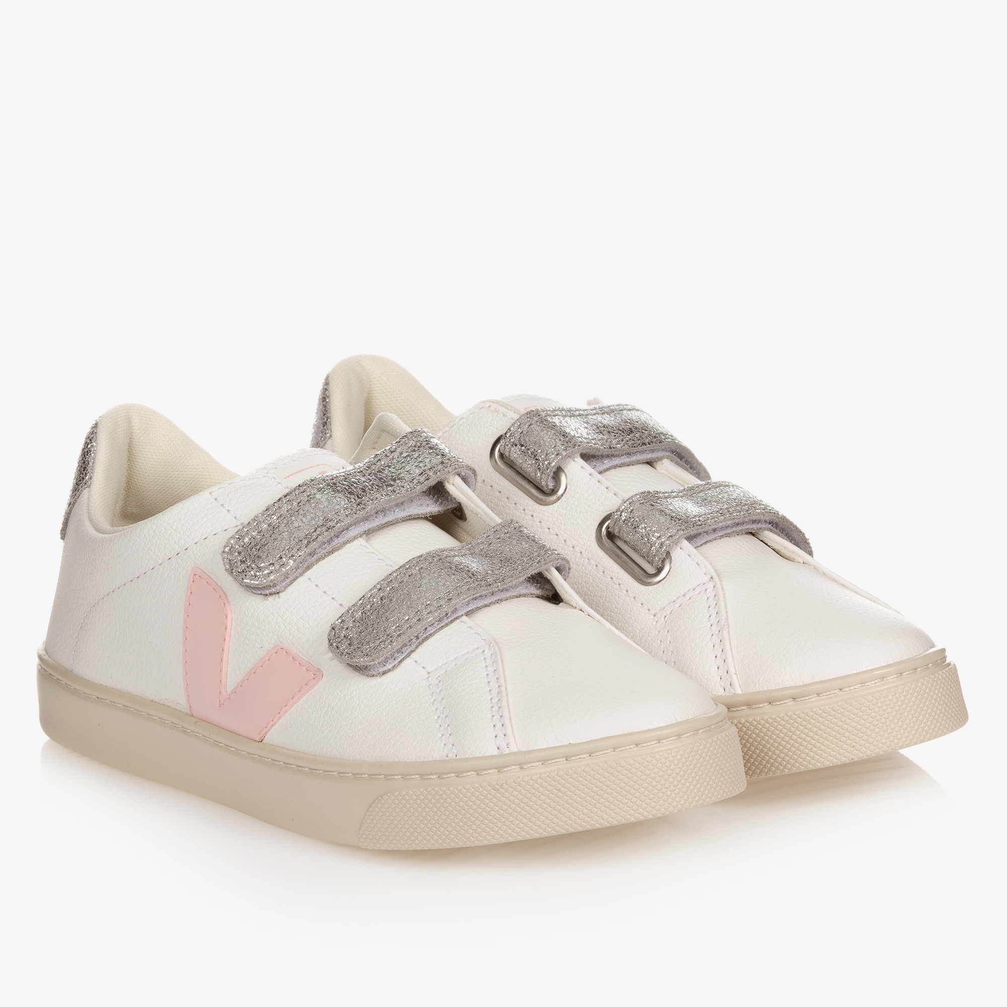 Teen girls white and pink VEJA sneakers size 29 fashion