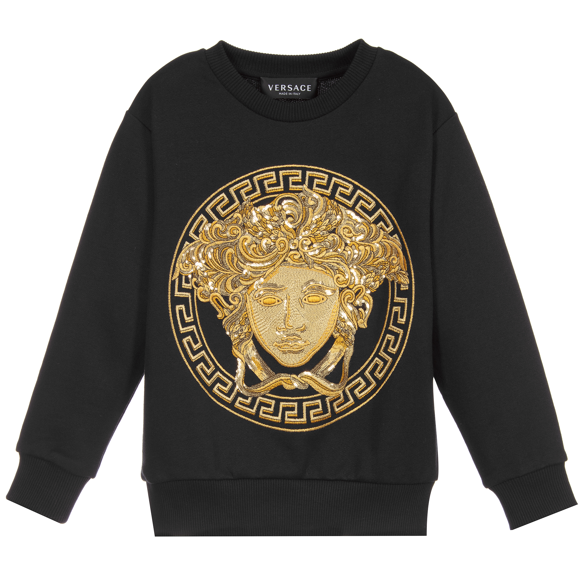 versace jumper black and gold