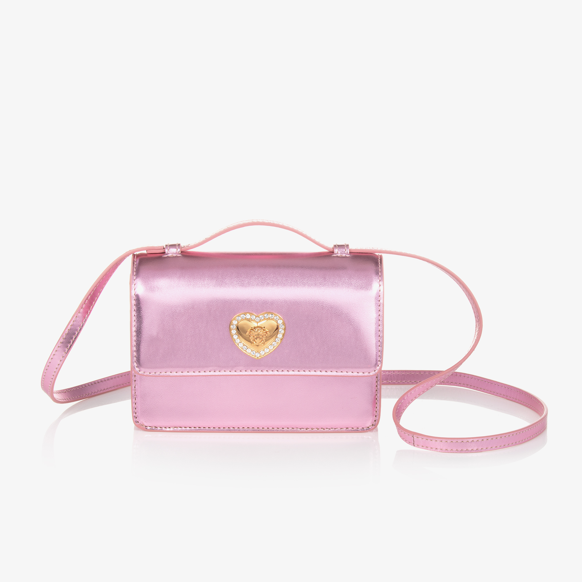 Versace - Gold Heart Medusa Bag (14cm) | Childrensalon