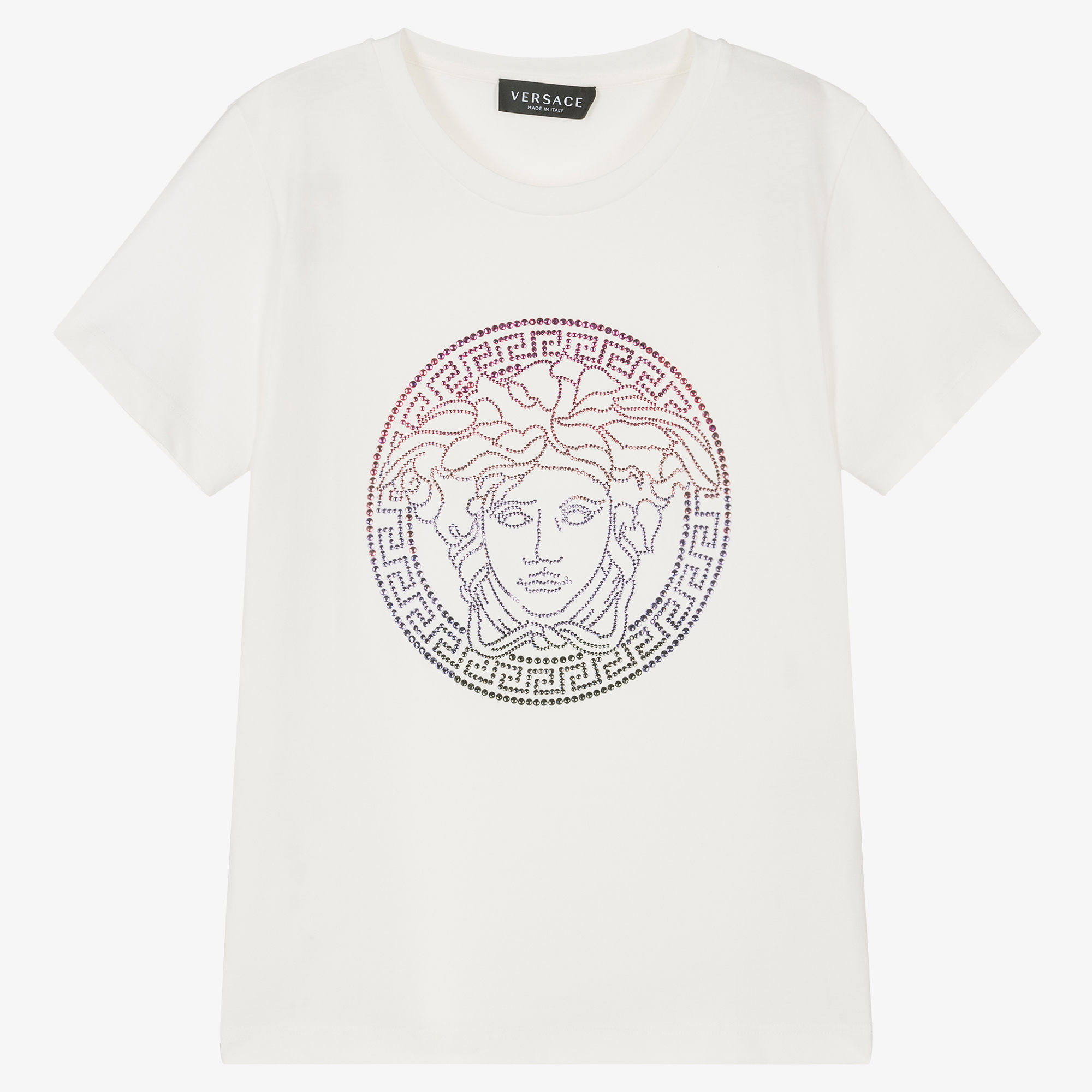 Versace - White Greca Signature T-Shirt | Childrensalon