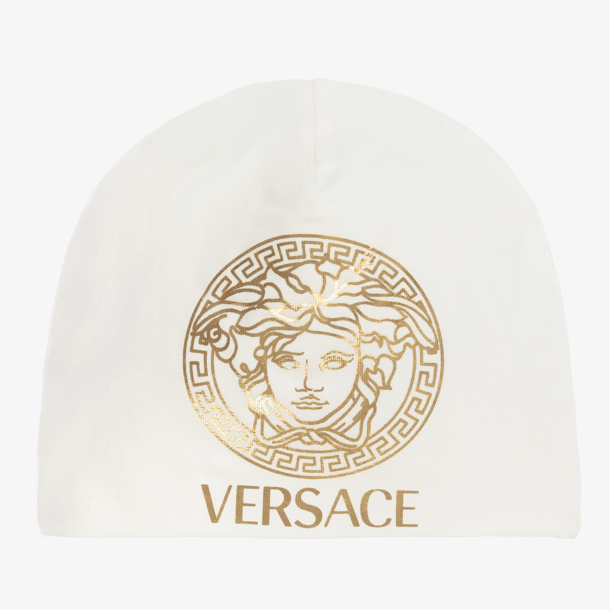Versace - Black Wool Knit Medusa Hat | Childrensalon