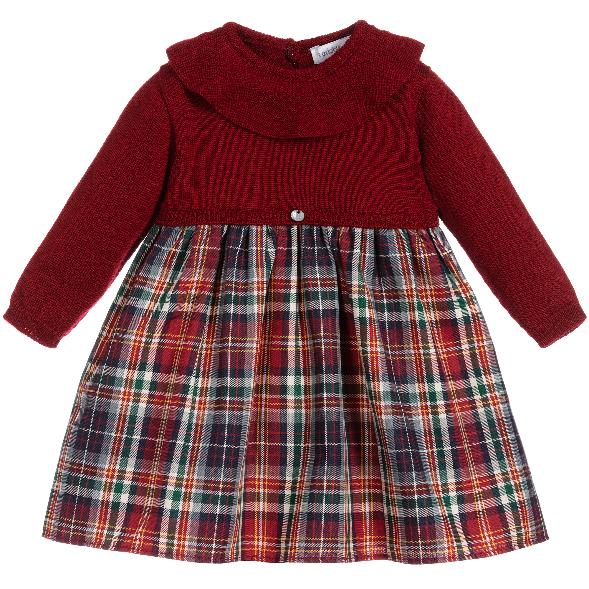 tartan newborn dress